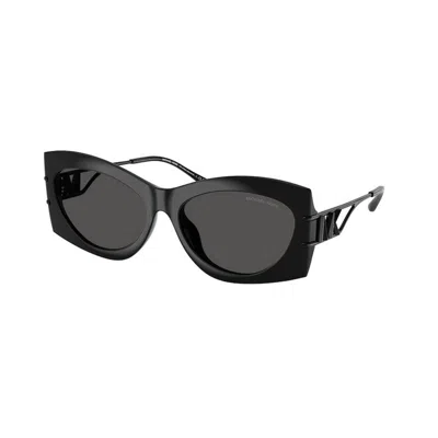 Michael Kors Navarra Grey Irregular Ladies Sunglasses Mk2235u 300587 57 In Black