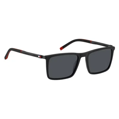 Tommy Hilfiger Rectangle-frame Sunglasses In Black