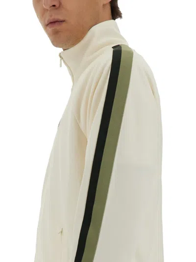 Fred Perry Track Jacket With Twocolor Webbing In Gold