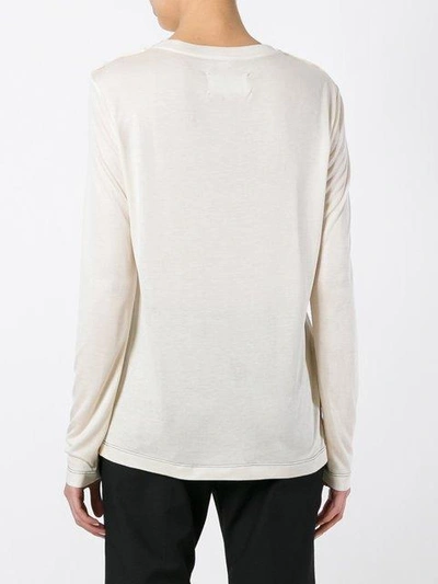 Shop Maison Margiela Diagonal Layer Long Sleeve Top