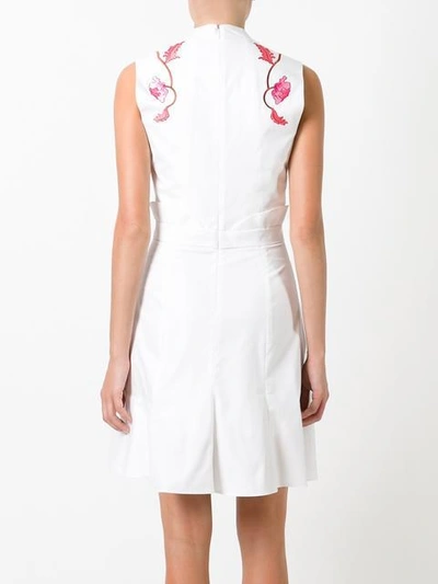 Shop Carven Embroidered Flower Dress In White