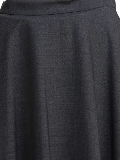 Semper Grey Elastane Skirt In Black