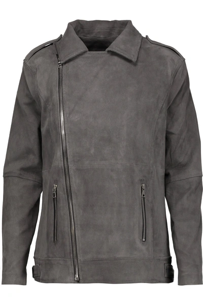 Rta Christophe Zip-embellished Suede Biker Jacket