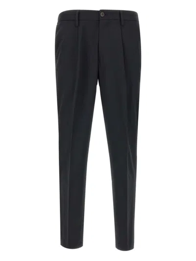 Devore Black Cotton Modal Trousers In Black