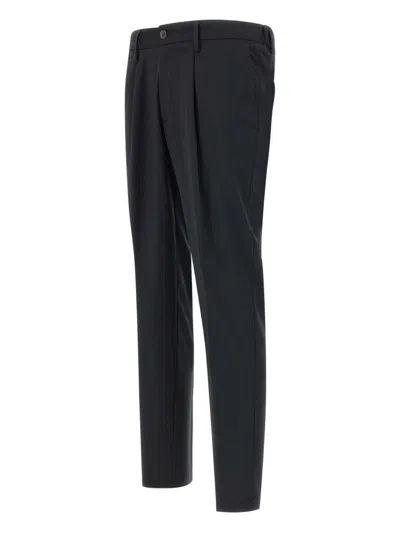 Devore Black Cotton Modal Trousers In Black
