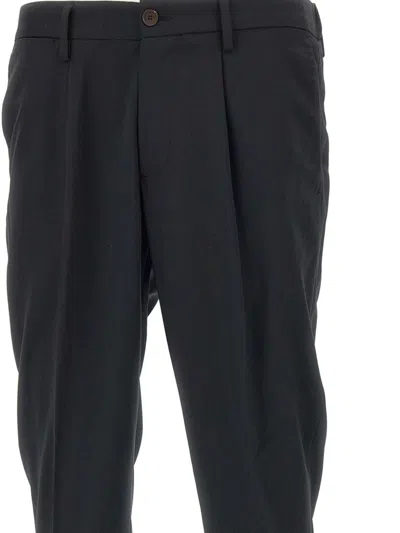 Devore Black Cotton Modal Trousers In Black