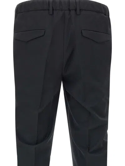 Devore Black Cotton Modal Trousers In Black