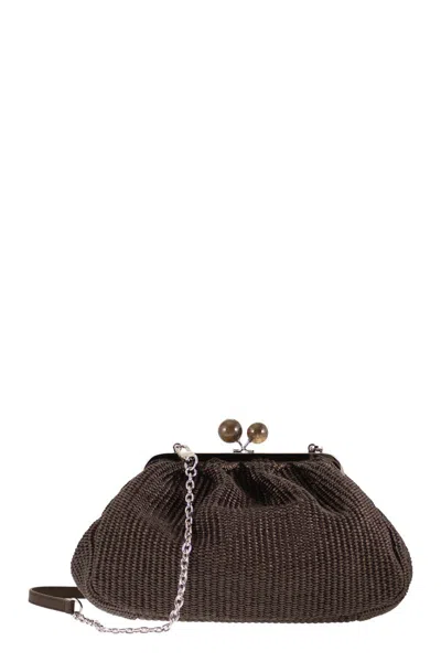 Max Mara Medium Raffia-effect Pasticcino Bag In Brown