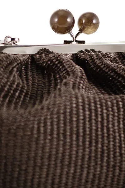 Max Mara Medium Raffia-effect Pasticcino Bag In Brown