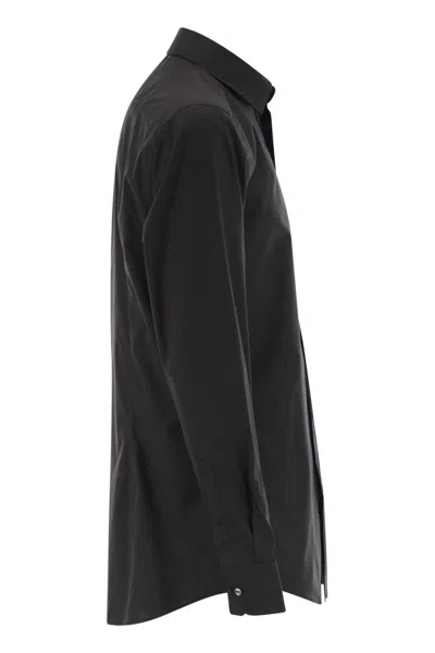 Hugo Boss Boss Men's Black Regular-fit Long-sleeved Cotton-poplin Shirt