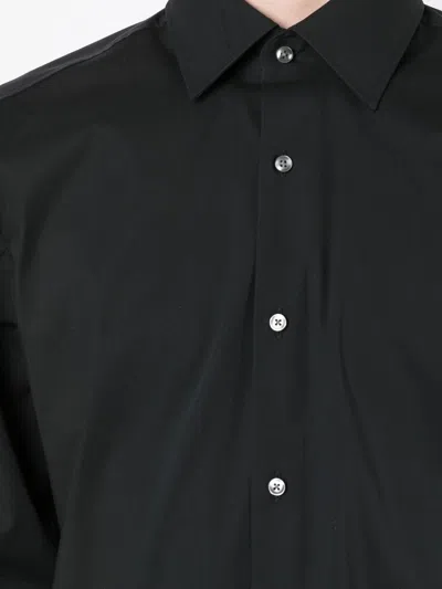 Hugo Boss Boss Men's Black Regular-fit Long-sleeved Cotton-poplin Shirt