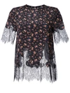 MCQ BY ALEXANDER MCQUEEN lace panel blouse,DRYCLEANONLY