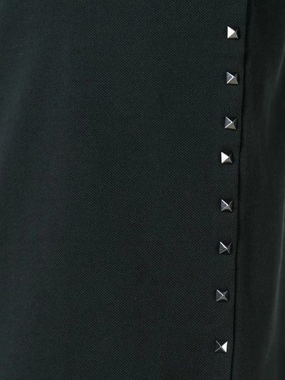 Shop Valentino Rockstud Polo Shirt In Black