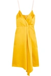 VICTORIA BECKHAM Draped silk-blend satin dress