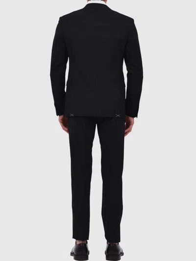 Tonello Single-breasted Wool Suit In Black