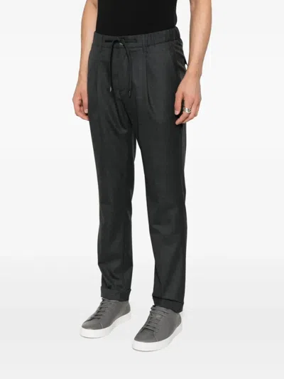 Herno Drawstring Cuffed Trousers In Black