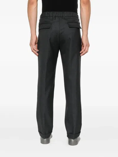 Herno Drawstring Cuffed Trousers In Black