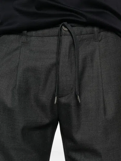 Herno Drawstring Cuffed Trousers In Black