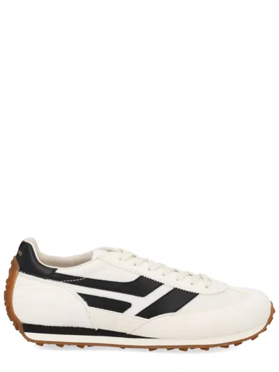 Tom Ford Low-profile White Sneakers With Black Leather Accents In White