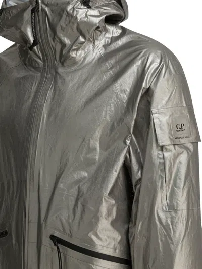 C.p. Company C.p.company Silver Polyester Nylon Jacket In Gray