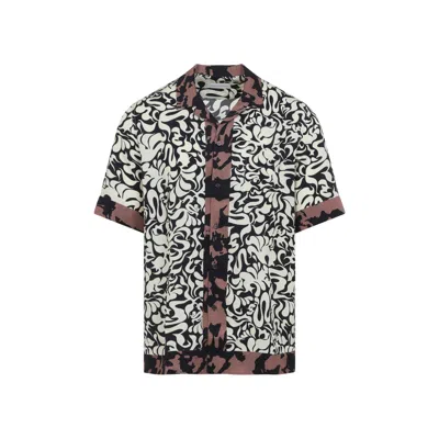 Dries Van Noten Short-sleeve Abstract Pattern Shirt With Camp Collar In Multi