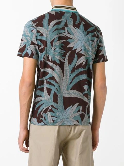 Shop Valentino Tropical Print Polo Shirt