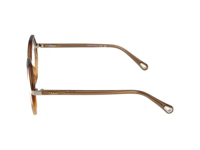 Chloé Oversized Geometric-frame Glasses In Brown