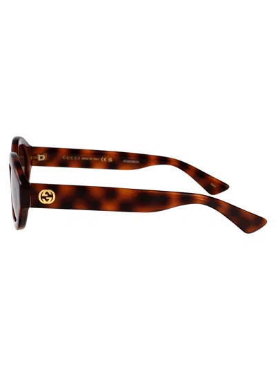 Gucci Womens Brown Gg1579s Oval-frame Injected Sunglasses In Brown