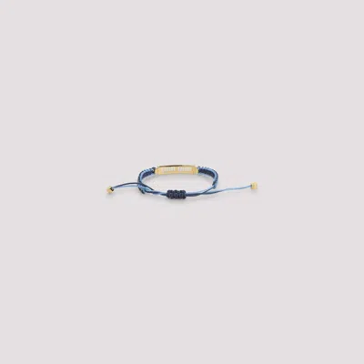 Miu Miu Adjustable Cord Bracelet Gold Tone Accents In Orange