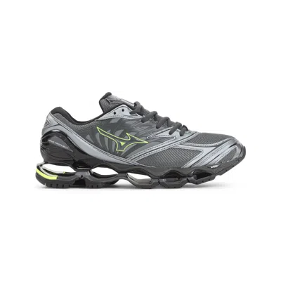 Mizuno Iron Gate Grey Leather Wave Prophecy Ls Sneakers In Multi