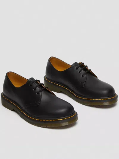 Dr. Martens Black Leather Oxfords And Derbies In Black
