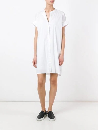 Shop James Perse Shortsleeved Shirt Dress - White
