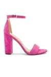 Sam Edelman Yaro Ankle Strap Block Heel Sandals In Hot Pink