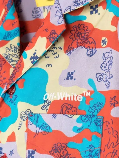 Off-white Bowling Shirt In Multi