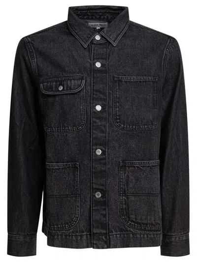 Alex Mill Button-fastening Cargo-pocket Jacket In Black