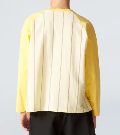 Bode Summertime Stripe Baseball T-shirt In Yellow