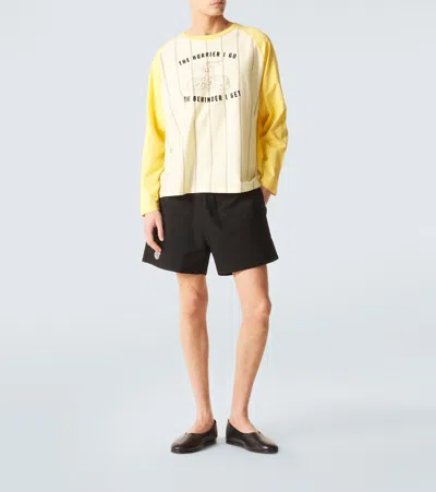 Bode Summertime Stripe Baseball T-shirt In Yellow