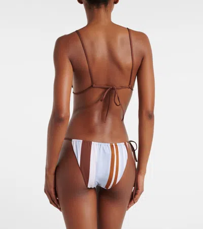 Sir Marais Striped Triangle Bikini Top In Multi