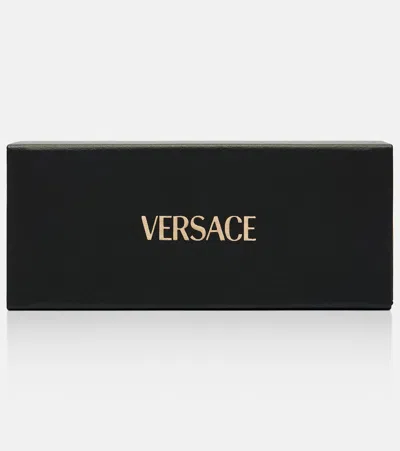 Versace Greca Flow Shield Sunglasses In Gold