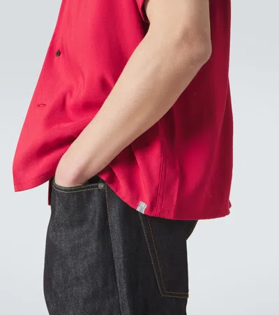 Visvim Judd Canvas Bowling Shirt In Red