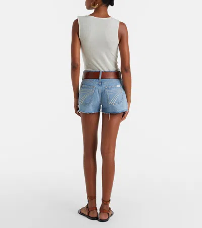 7 For All Mankind Trouser Shorts Iris In Blue