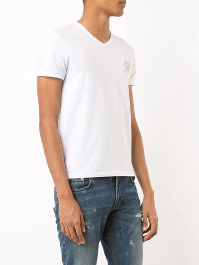 Shop Versace Underwear V-neck T-shirt In White