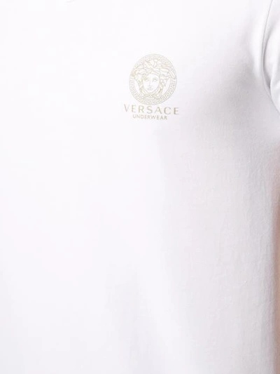 Shop Versace Underwear V-neck T-shirt In White