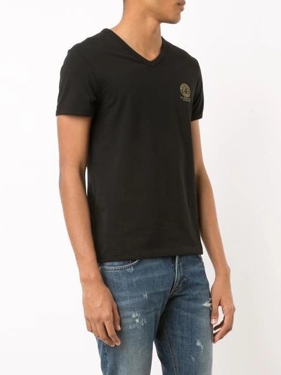 Shop Versace Underwear V-neck T-shirt In Black