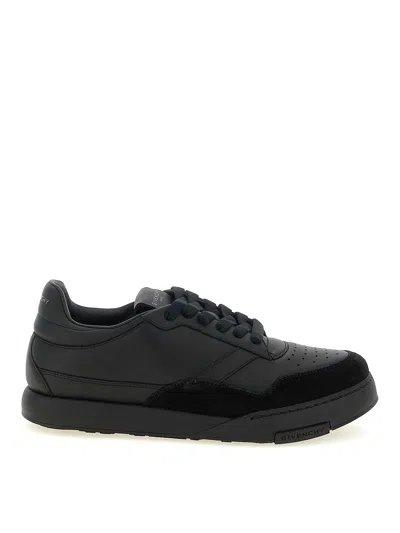Givenchy Black Calf Leather Bos Taurus Low Top Sneakers In Multi