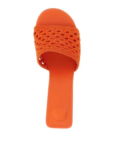 Jacquemus Les Mules Cubisto Sandals Open Toe Stiletto In Orange