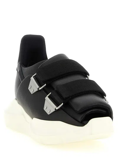Rick Owens Burritogeth Sneakers Contrast Sole Round Toe In Black
