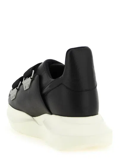 Rick Owens Burritogeth Sneakers Contrast Sole Round Toe In Black