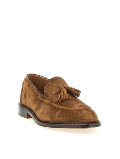 Tricker's Brown Solid Elton Loafers In Brown