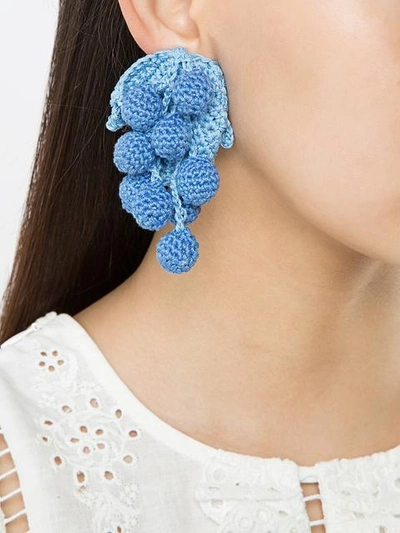 Shop Rosie Assoulin Grape Clip On Earring - Blue